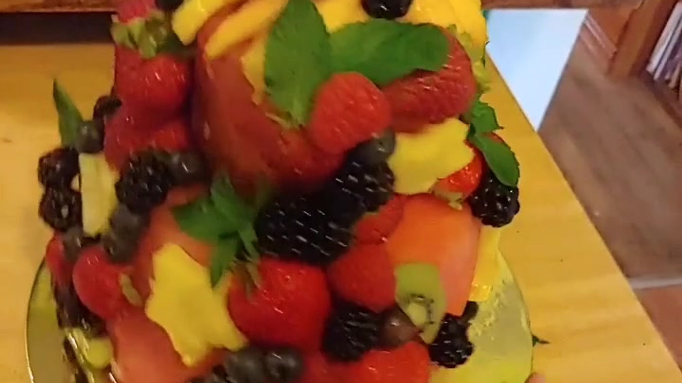 Watermelon Fruit Cake w/Syrup Surprise